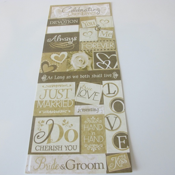 Scrapbooking Sticker Bundle For Paper Crafts Wedding Love - Picture 8 of 16